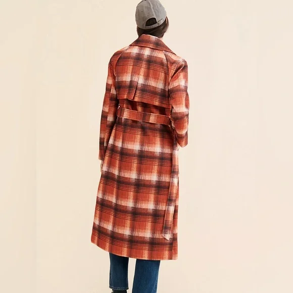 NVLT Plaid Print Overcoat - Picture 12 of 13